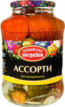 Ассорти  (огурец, томат, перец) 
