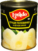 груши половинки  в легком сиропе