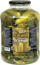 Огурцы маринованные (целые) ТРЁШКА  ГОСТ 